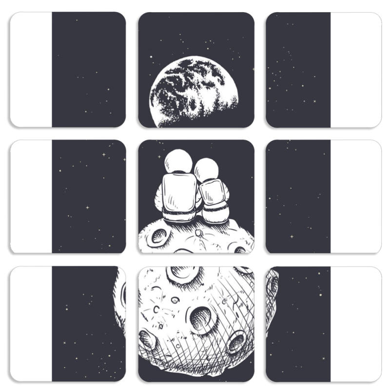 Магнитные фотопазлы 50 на 50 набор 9 штук 