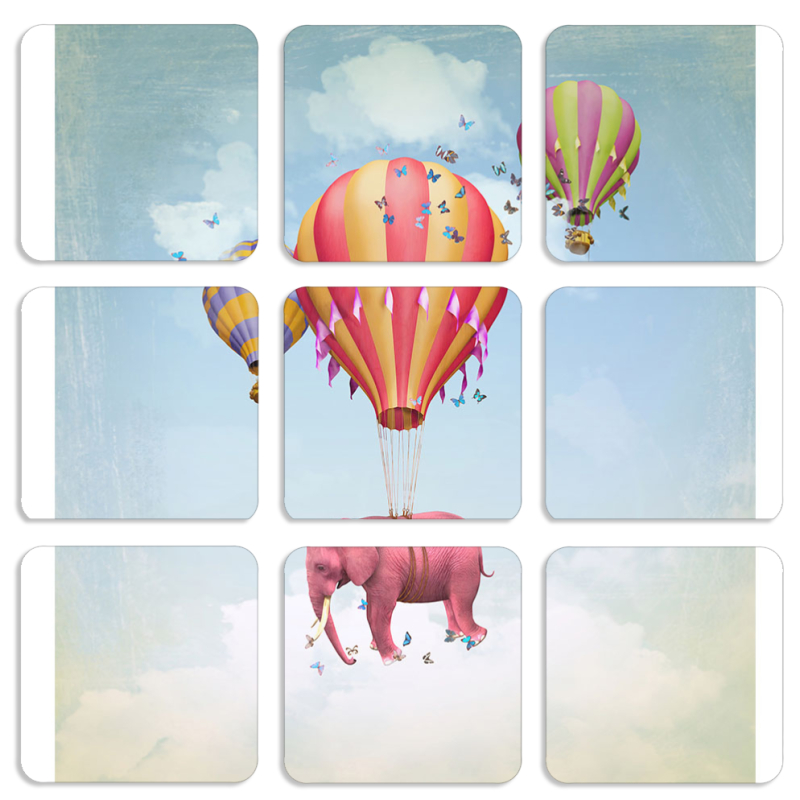 Магнитные фотопазлы 50 на 50 набор 9 штук 