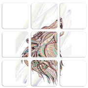 Магнитные фотопазлы 50 на 50 набор 9 штук 