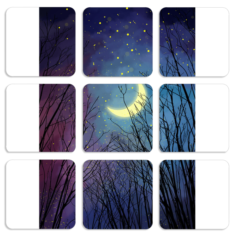 Магнитные фотопазлы 50 на 50 набор 9 штук 