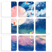 Магнитные фотопазлы 50 на 50 набор 9 штук Sky Lanterns