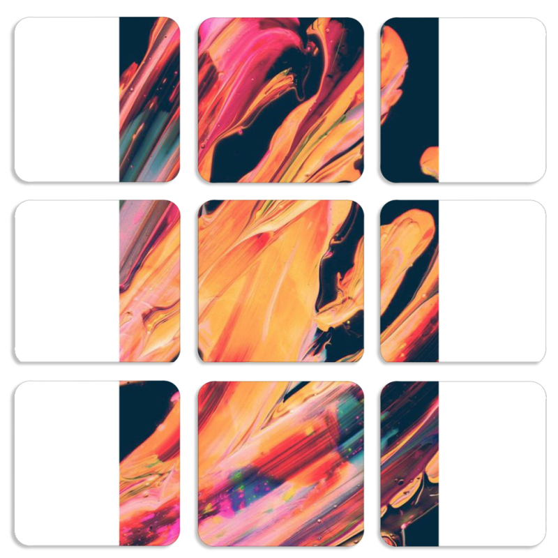 Магнитные фотопазлы 50 на 50 набор 9 штук 