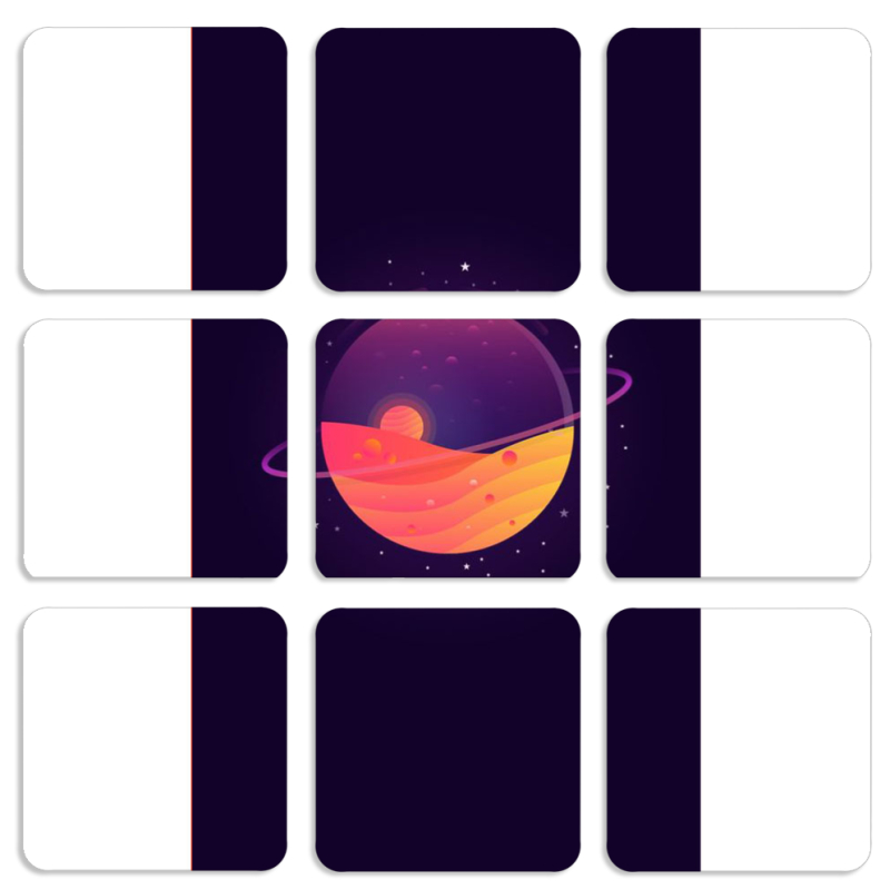 Магнитные фотопазлы 50 на 50 набор 9 штук Desert-Planet