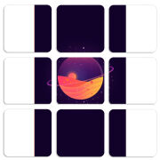 Магнитные фотопазлы 50 на 50 набор 9 штук Desert-Planet