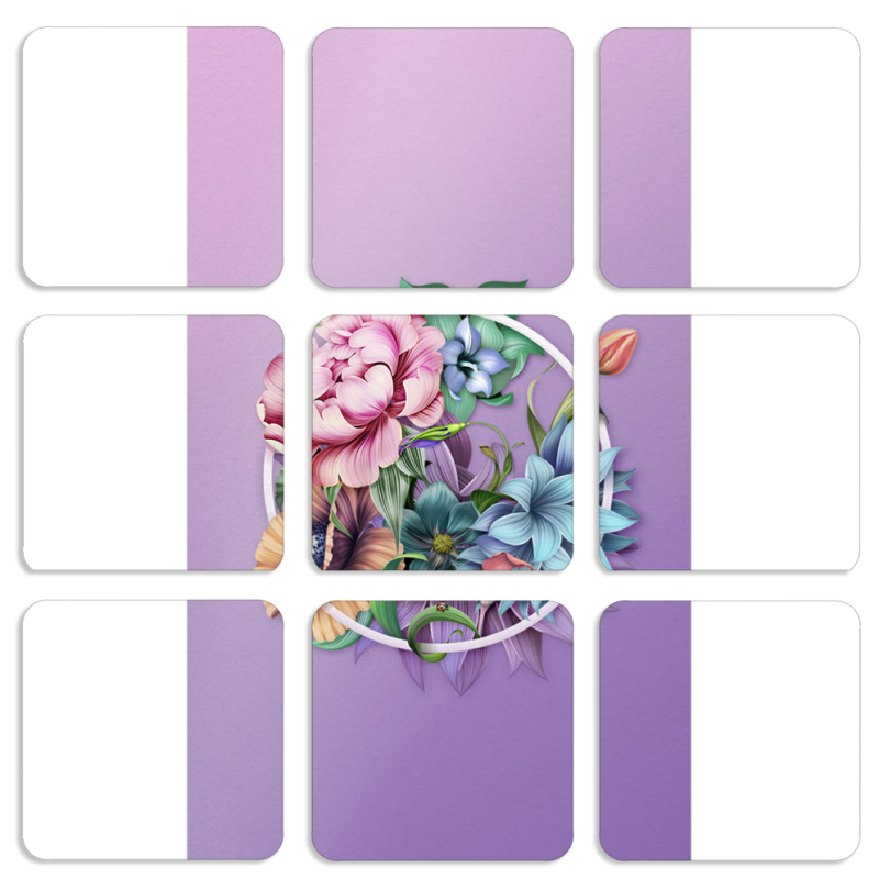 Магнитные фотопазлы 50 на 50 набор 9 штук 