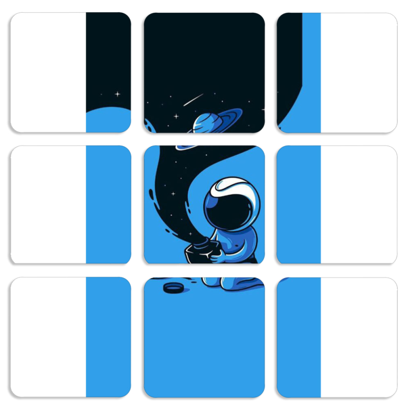 Магнитные фотопазлы 50 на 50 набор 9 штук Galaxy Art