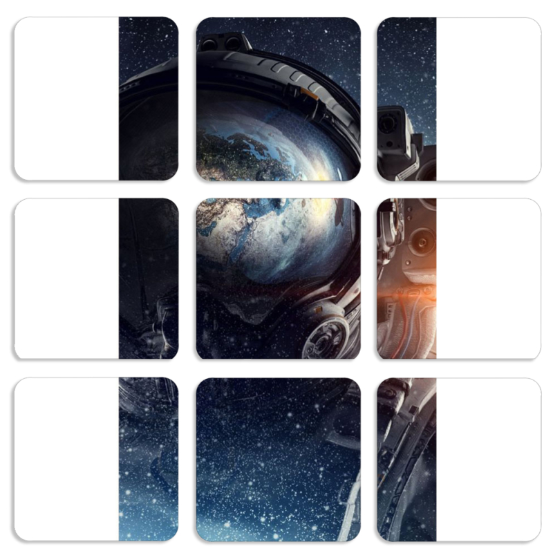 Магнитные фотопазлы 50 на 50 набор 9 штук 