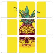 Магнитные фотопазлы 50 на 50 набор 9 штук Pineapple Skull