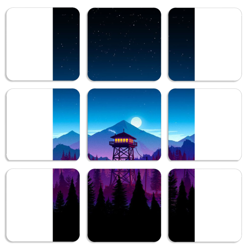 Магнитные фотопазлы 50 на 50 набор 9 штук 