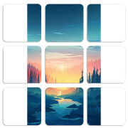 Магнитные фотопазлы 50 на 50 набор 9 штук 