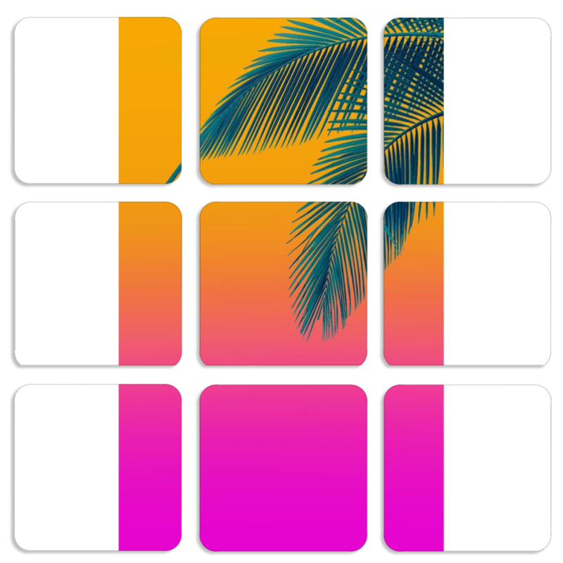 Магнитные фотопазлы 50 на 50 набор 9 штук 