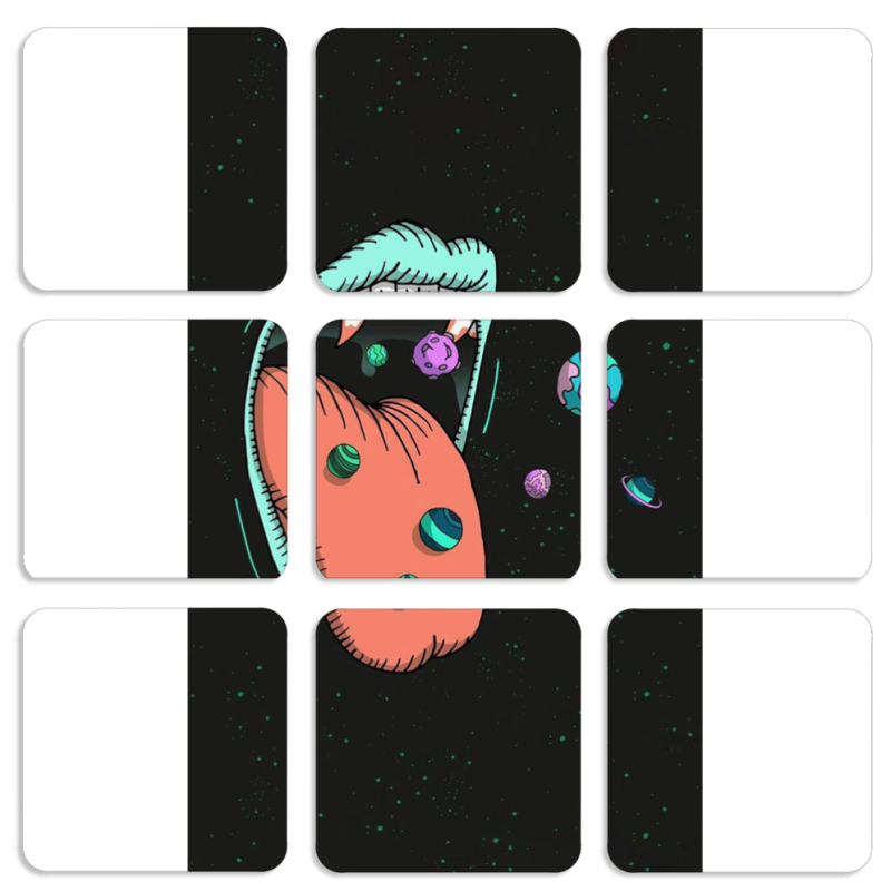 Магнитные фотопазлы 50 на 50 набор 9 штук 