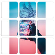 Магнитные фотопазлы 50 на 50 набор 9 штук 