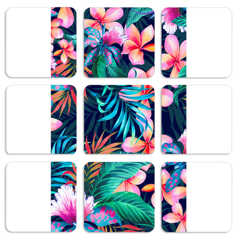 Магнитные фотопазлы 50 на 50 набор 9 штук flowers in the tropics