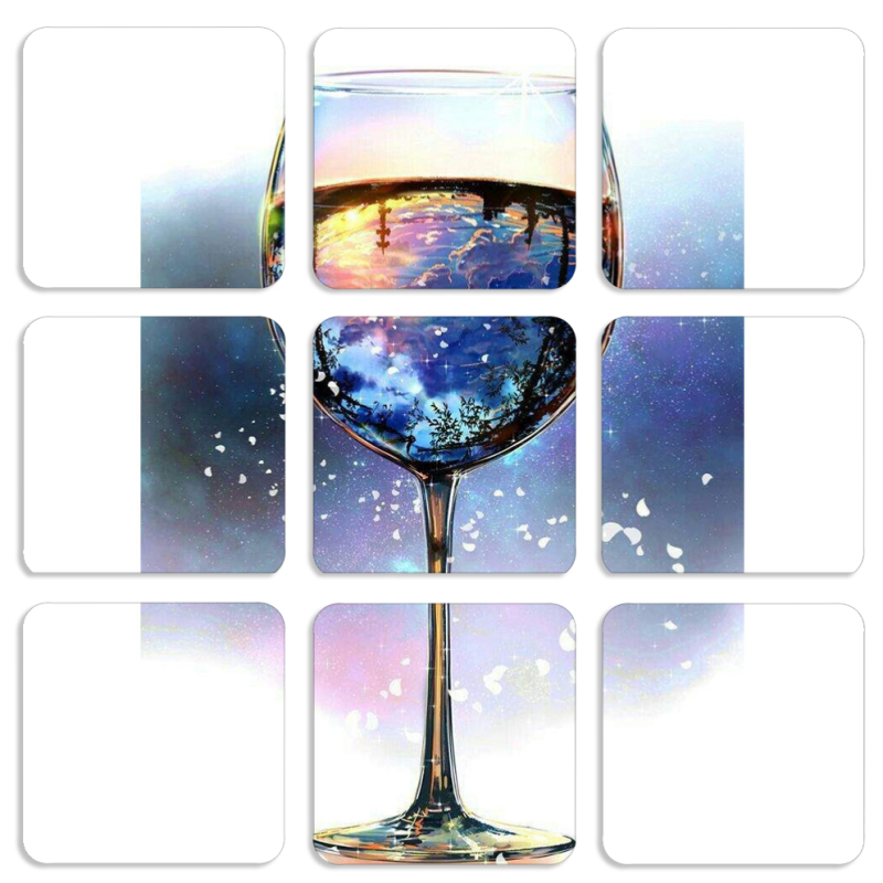 Магнитные фотопазлы 50 на 50 набор 9 штук 