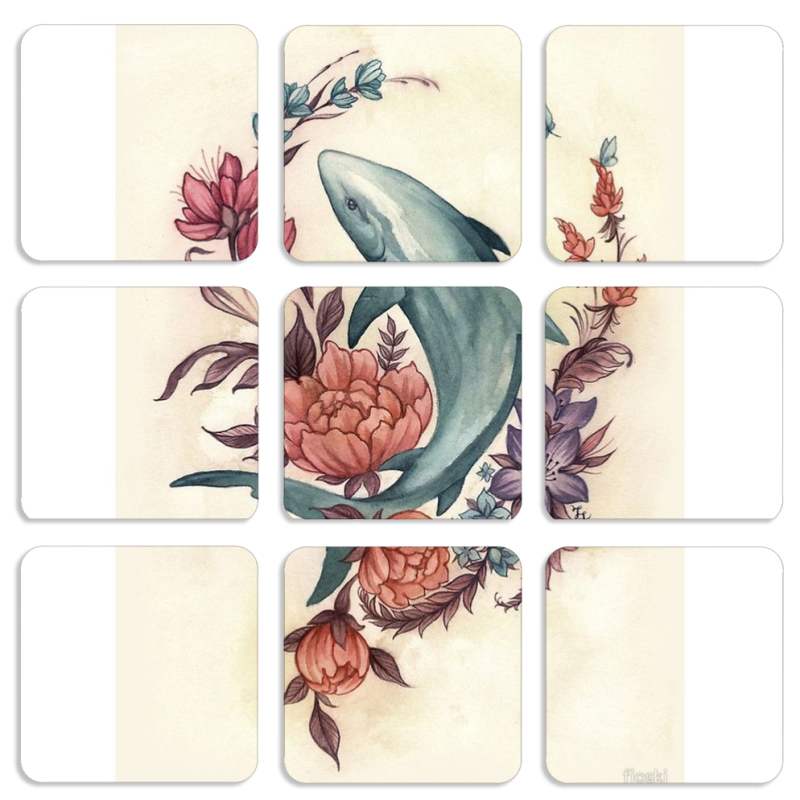 Магнитные фотопазлы 50 на 50 набор 9 штук 