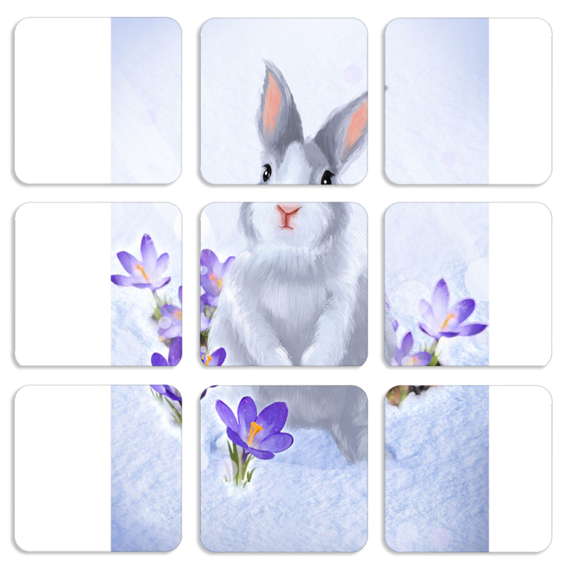 Магнитные фотопазлы 50 на 50 набор 9 штук 