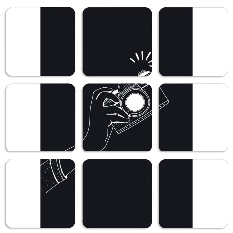 Магнитные фотопазлы 50 на 50 набор 9 штук 