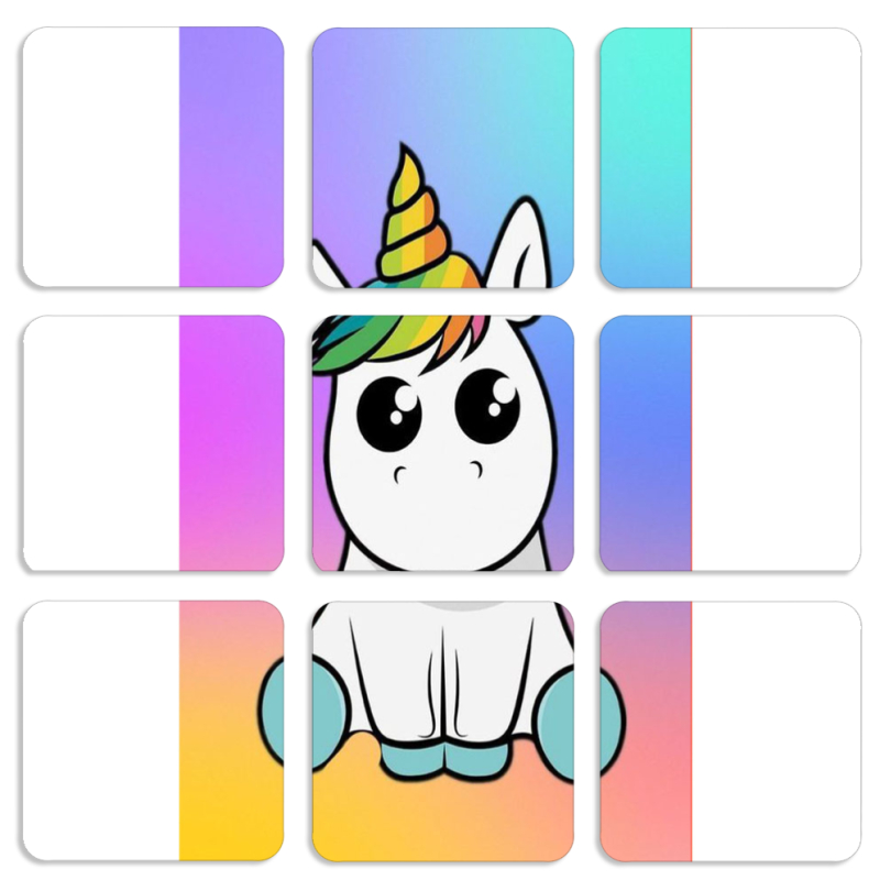 Магнитные фотопазлы 50 на 50 набор 9 штук 