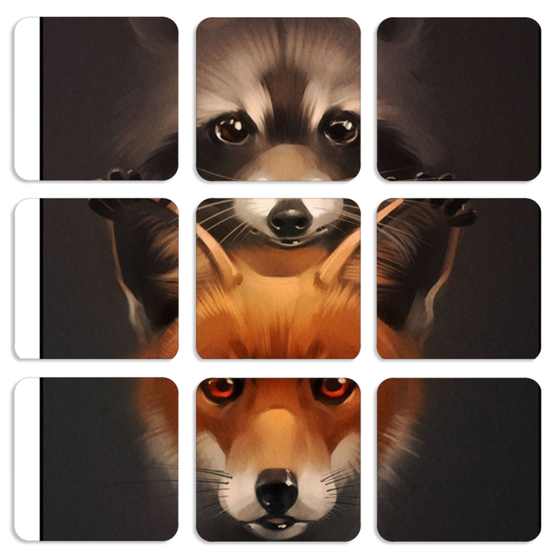 Магнитные фотопазлы 50 на 50 набор 9 штук 