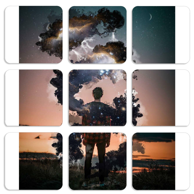 Магнитные фотопазлы 50 на 50 набор 9 штук 