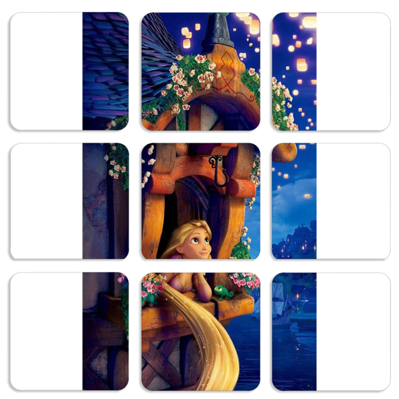 Магнитные фотопазлы 50 на 50 набор 9 штук 