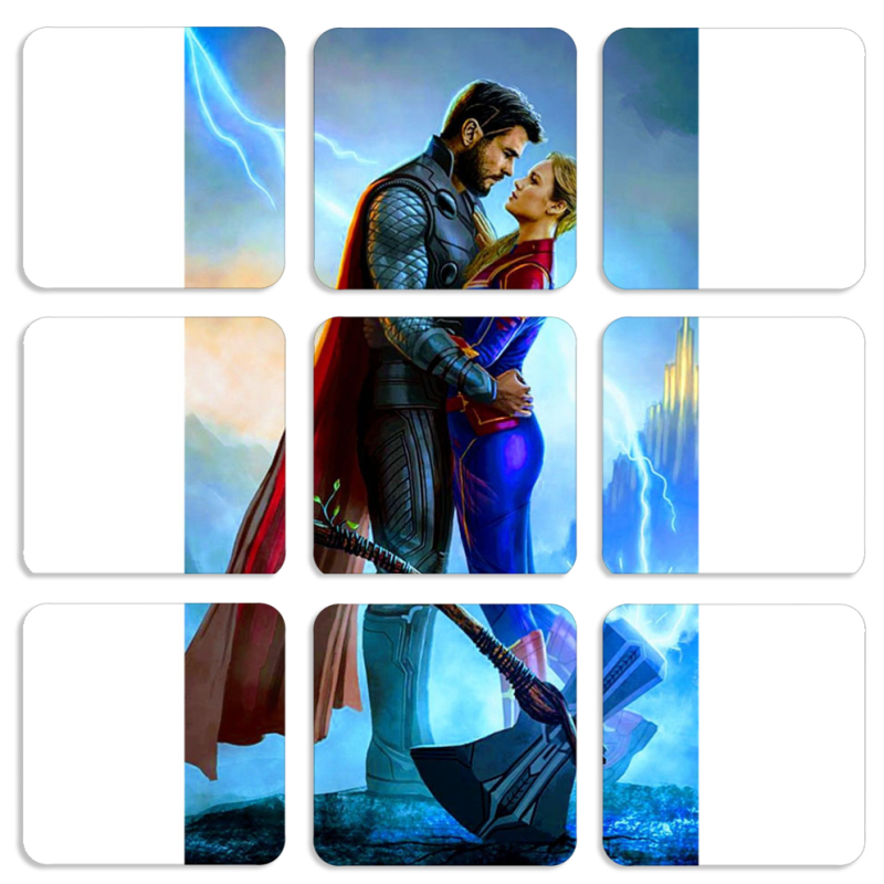 Магнитные фотопазлы 50 на 50 набор 9 штук 