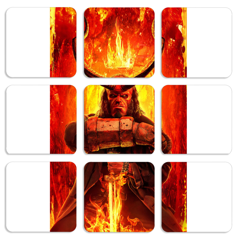 Магнитные фотопазлы 50 на 50 набор 9 штук 