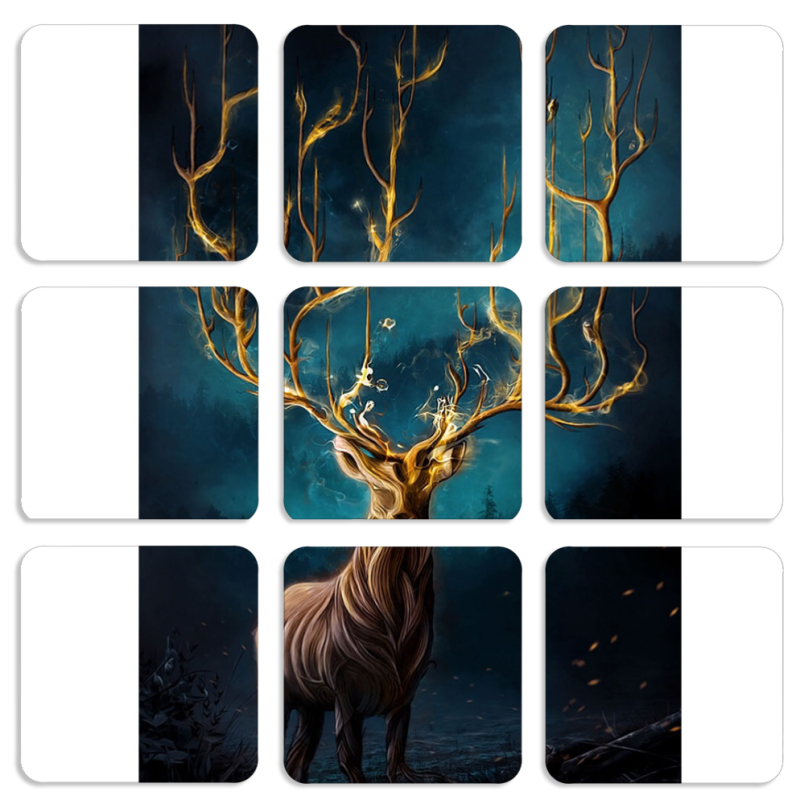 Магнитные фотопазлы 50 на 50 набор 9 штук Fairy Deer