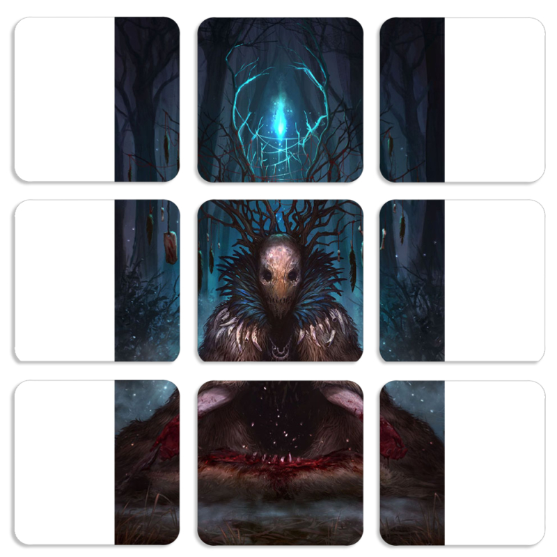 Магнитные фотопазлы 50 на 50 набор 9 штук 