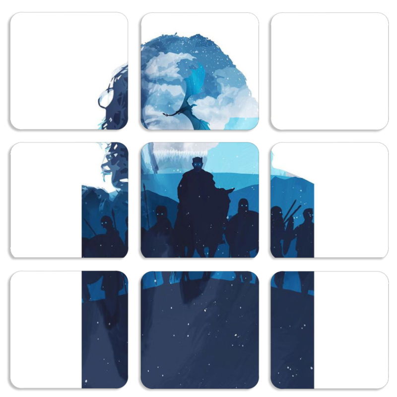 Магнитные фотопазлы 50 на 50 набор 9 штук 