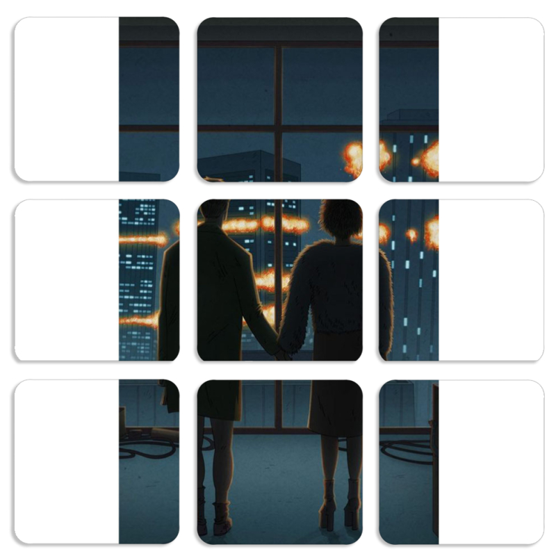 Магнитные фотопазлы 50 на 50 набор 9 штук 