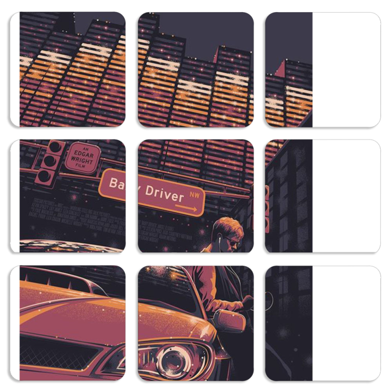 Магнитные фотопазлы 50 на 50 набор 9 штук 