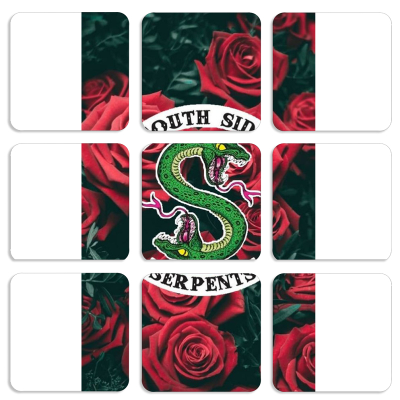 Магнитные фотопазлы 50 на 50 набор 9 штук 