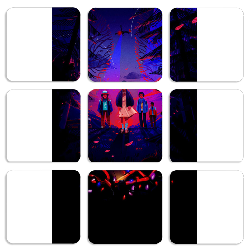 Магнитные фотопазлы 50 на 50 набор 9 штук 