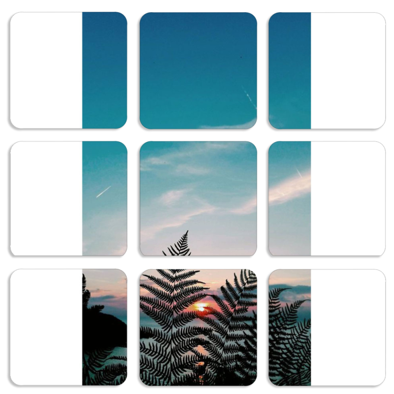 Магнитные фотопазлы 50 на 50 набор 9 штук 