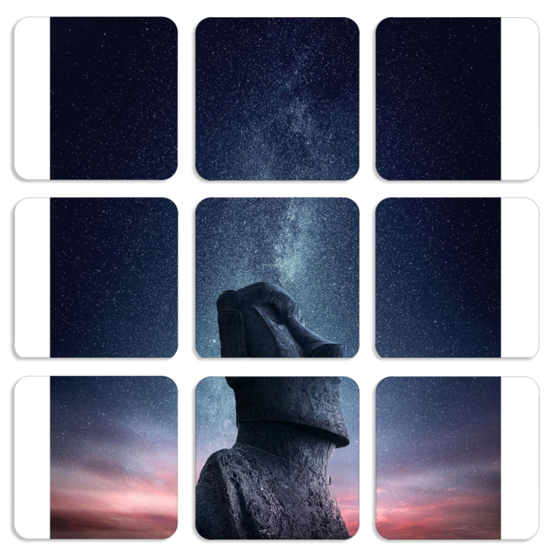 Магнитные фотопазлы 50 на 50 набор 9 штук 