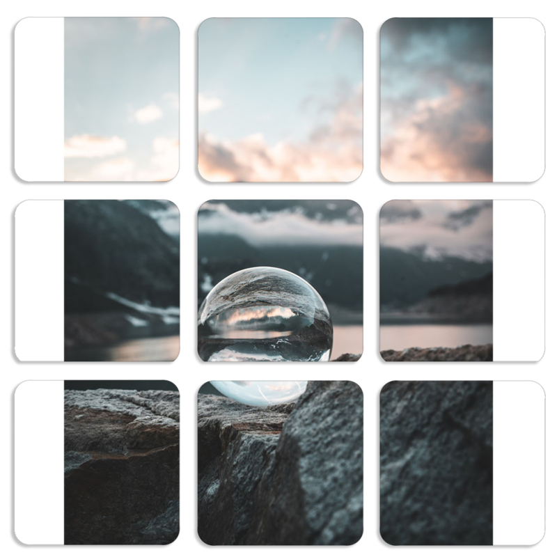 Магнитные фотопазлы 50 на 50 набор 9 штук 