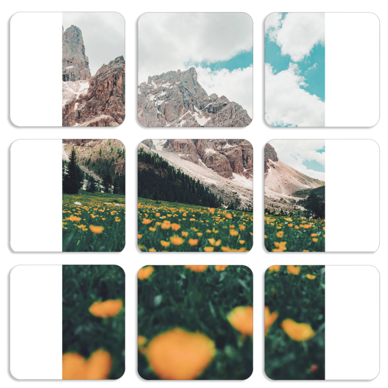 Магнитные фотопазлы 50 на 50 набор 9 штук 