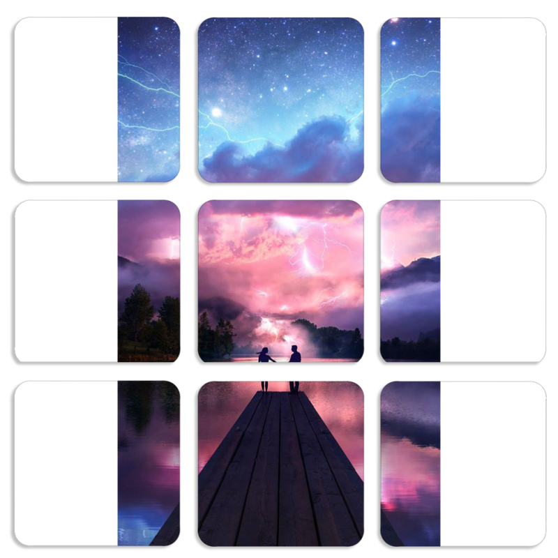 Магнитные фотопазлы 50 на 50 набор 9 штук 