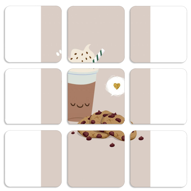 Магнитные фотопазлы 50 на 50 набор 9 штук Love Cookies