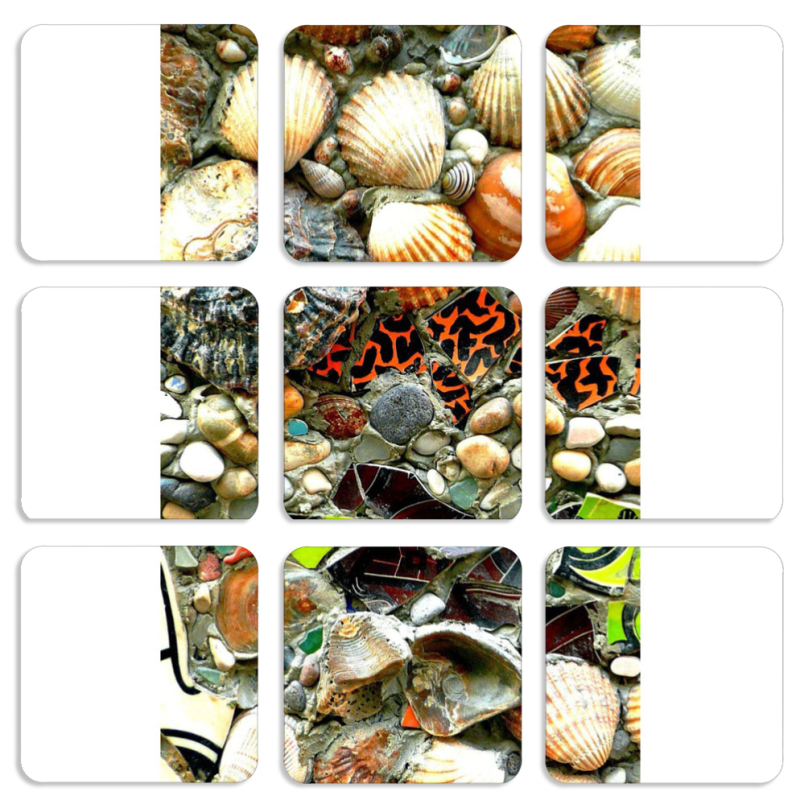 Магнитные фотопазлы 50 на 50 набор 9 штук 