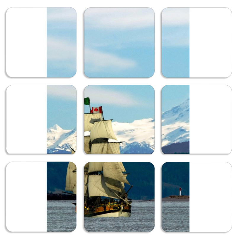 Магнитные фотопазлы 50 на 50 набор 9 штук 