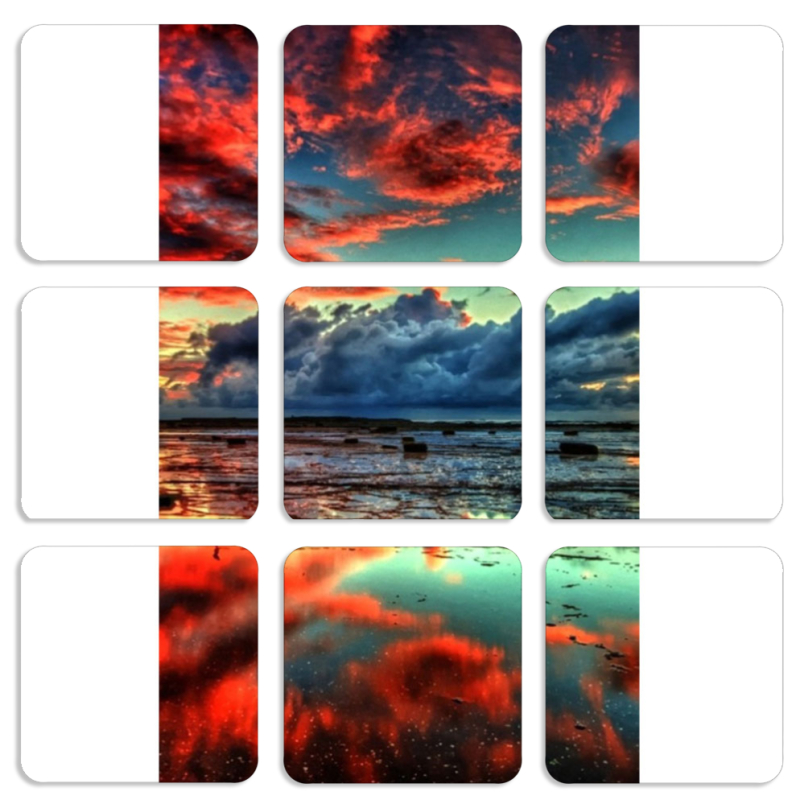 Магнитные фотопазлы 50 на 50 набор 9 штук 