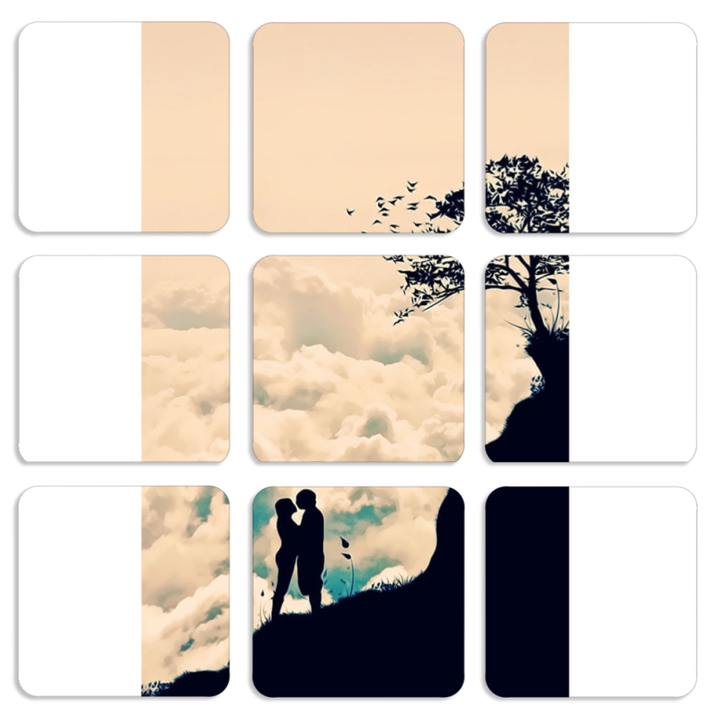 Магнитные фотопазлы 50 на 50 набор 9 штук 