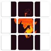 Магнитные фотопазлы 50 на 50 набор 9 штук 