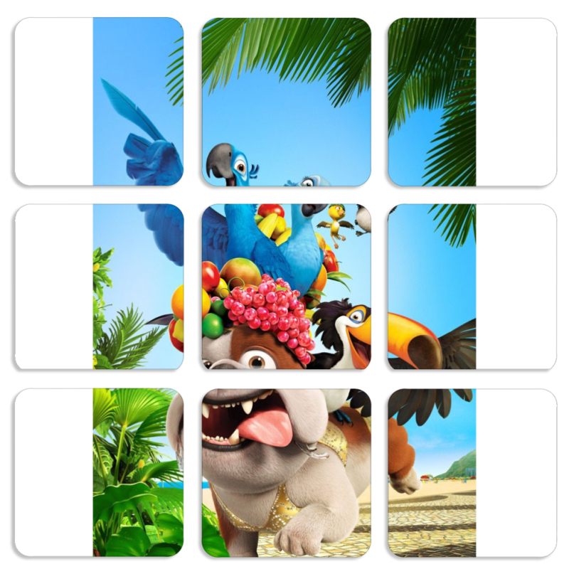 Магнитные фотопазлы 50 на 50 набор 9 штук 