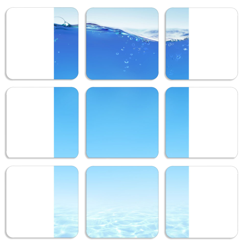 Магнитные фотопазлы 50 на 50 набор 9 штук 