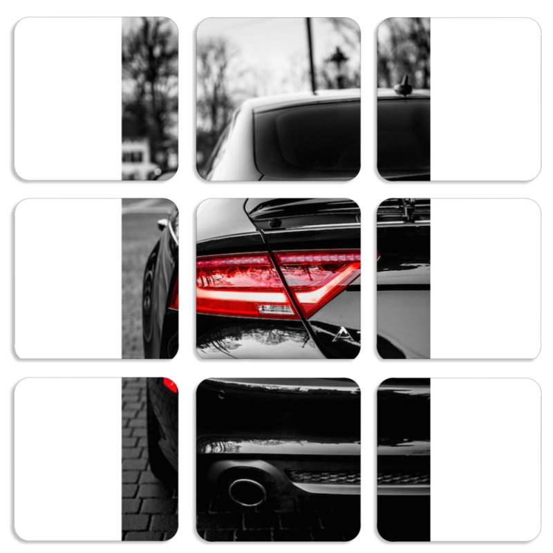 Магнитные фотопазлы 50 на 50 набор 9 штук Audi A7