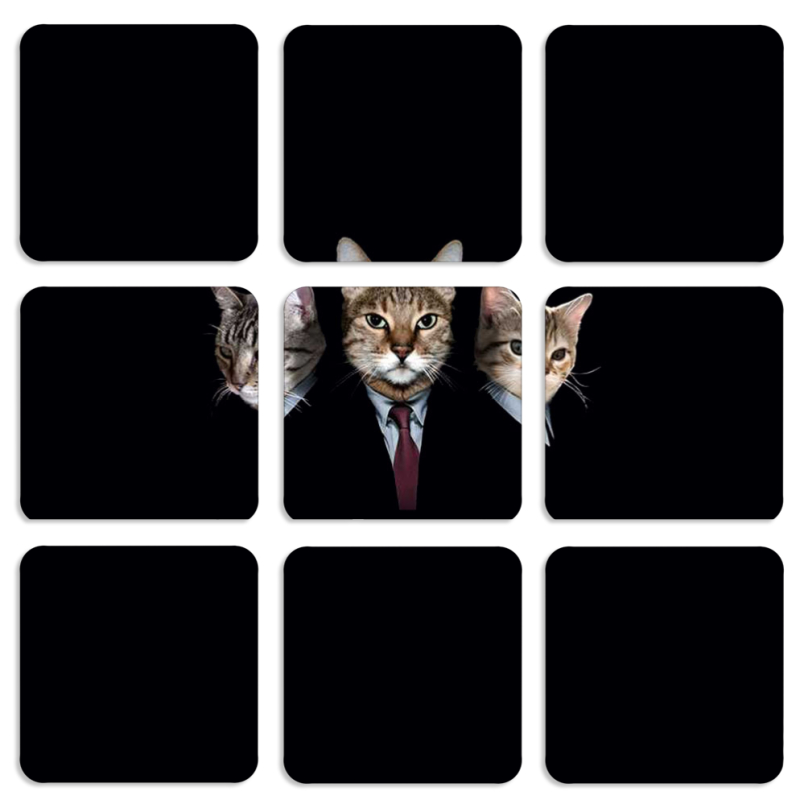 Магнитные фотопазлы 50 на 50 набор 9 штук 